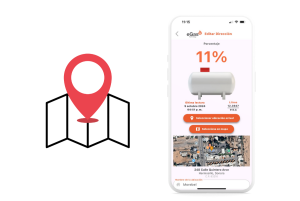 icono de mapa- pantalla de telefono